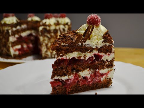 Видео: ТОРТ "Чёрный Лес" Новый Рецепт Шоколадного Бисквита Cake "Black Forest"