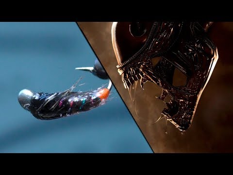Видео: Страшно Крутая Нимфа - Чужой! Fly Tying - Alien!
