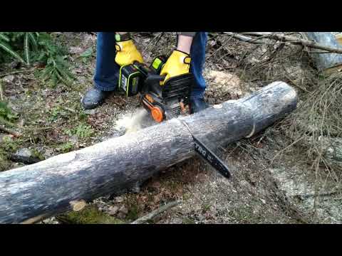 Видео: WORX WG385E NITRO. Аккумуляторная цепная пила в работе ч.3, (Сосед попросился на тест-драйв).