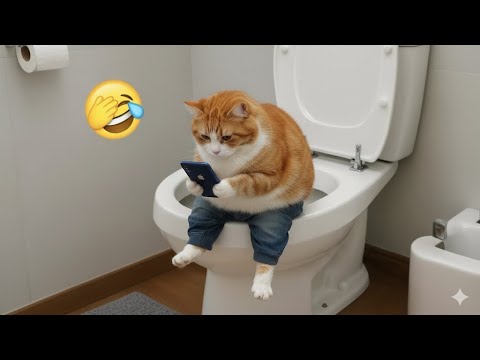 Видео: Самые смешные кошки и собаки 2025 года 😂 | Попробуй не засмеяться!