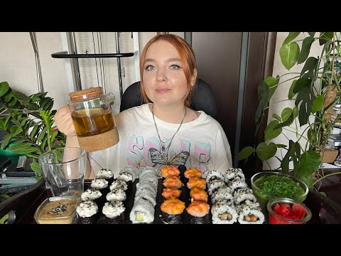 Видео: МУКБАНГ | Домашние суши / роллы 🍱 | Mukbang | Homemade rolls | Vegan