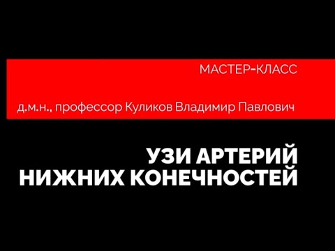 Видео: Стандартизованное УЗИ артерий нижних конечностей (профессор Куликов В.П.)