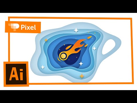 Видео: Создаем эффект вырезанной бумаги в Adobe Illustrator | уроки для новичков | paper cutout art