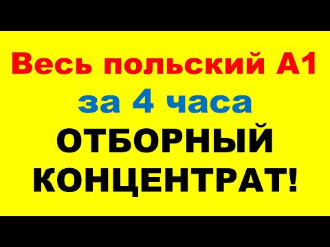 Видео: Весь курс А1 в одном видео (все 33 урока). Практический тренажёр. Перевод с русского на польский.