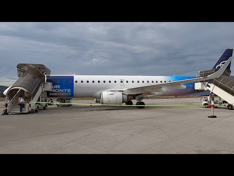 Видео: На Embraer E190-200 в Стамбул (IST) из Черногории, Тиват (TIV) | рейс 40400, а/к Air Montenegro