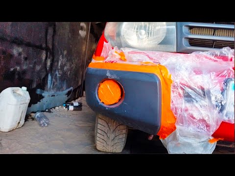 Видео: 1️⃣9️⃣ОСВЕЖИЛ КРАСКУ НА ПАДЖЕРО ИО/ПИНИН ПОКРАСИЛ БАМПЕРА НАКЛЕИЛ ПЛЕНКУ ПОЛИРОВКА ФАР ЗАМЕНА ЛАМП