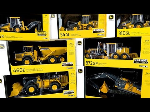 Видео: Распаковка 7 строительных машин "John Deere ERTL/TOMY 1/50" ♪