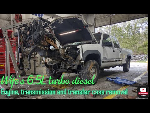 Видео: Снятие двигателя 6,5 л