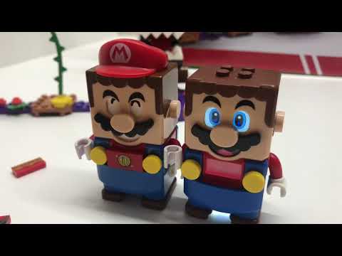 Видео: Кусалкин на цепи-встреча в джунглях (не оригинал) Lego Sumer Mario 71381