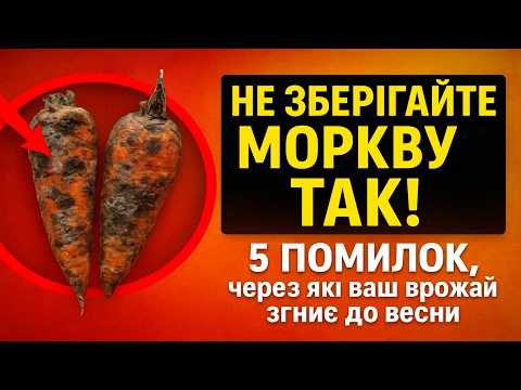 Видео: НЕ ЗБЕРІГАЙТЕ МОРКВУ ТАК! 🥕 5 помилок, через які ваш врожай згниє до весни