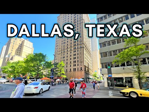 Видео: Жизнь в ДАЛЛАСЕ, ТЕХАС, США – Пешеходная экскурсия по центру Далласа в 4K, лето 2024