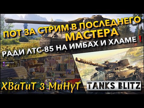 Видео: 🔴Tanks Blitz ПОТ ЗА СТРИМ В ПОСЛЕДНЕГО МАСТЕРА РАДИ ЛТС-85🔥 КАКИЕ ИМБЫ ПОКУПАТЬ А ХЛАМ ИЗБЕГАТЬ❗️