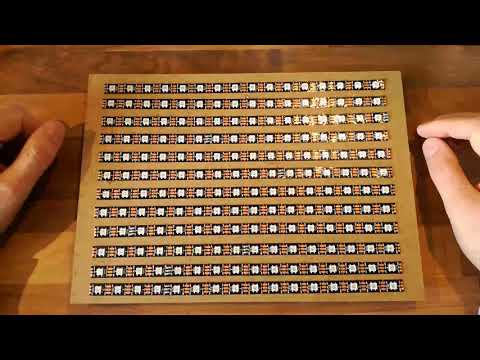 Видео: Сборка светодиодной панели WS2812 (ссылки на код в описании)