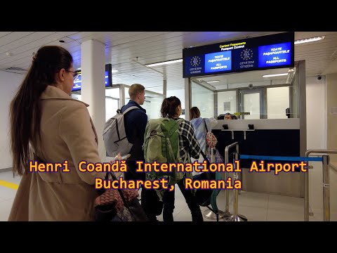 Видео: Международный аэропорт Анри Коанда (OTP) в Бухаресте, Румыния; прибытие и отъезд