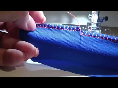 Видео: Оверлочные швы на Necchi-205D. Трикотаж, бифлекс.