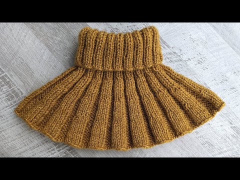 Видео: Вязаная круглая водолазка с узором «Дики»