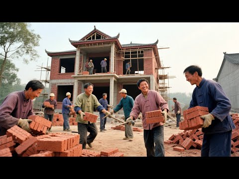 Видео: Весь процесс строительства вилл в сельской местности Китая, разные методы#дом #ремонт#строительство