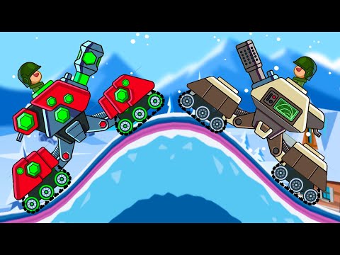 Видео: Танк ОСАДНЫЙ В Hills of steel #46 Новые режимы и повышение в Схватке с Боссами на Машинки Кида
