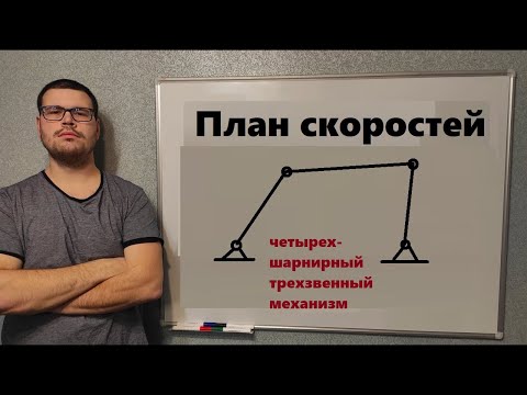 Видео: План скоростей шарнирного трехзвенного механизма