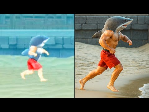 Видео: Hungry Shark Evolution против реальной жизни