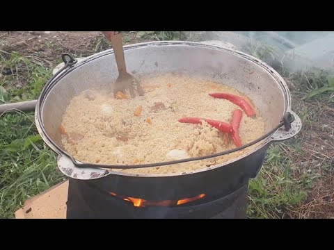 Видео: ПЛОВ В КАЗАНЕ НА КОСТРЕ ОТ НОВИЧКА ДЕТАЛЬНО