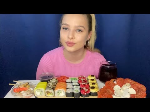 Видео: МУКБАНГ🥳НЕ ЗНАЕТ ЧТО ТАКОЕ БУРРАТА?🤔РОЛЛЫ🍱ПОМИДОРЫ С МОЦАРЕЛЛОЙ🍅🧀🥰