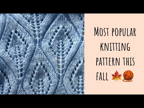 Видео: ❣️Листики на вязальной машине🔥Leaf pattern  🧶 Most popular knitting pattern this fall season 🍂🍁