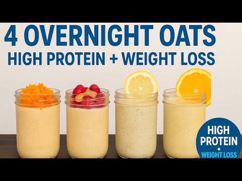 Видео: Овсянка для похудения на ночь | Рецепты завтраков с высоким содержанием белка (38 г)
