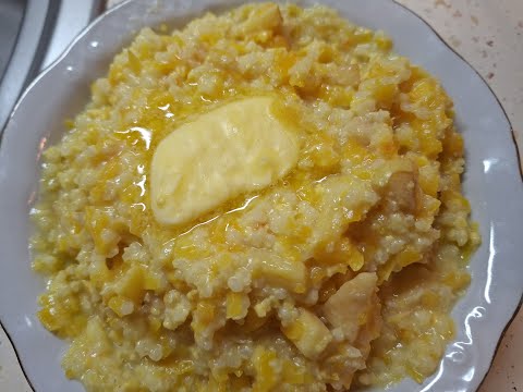 Видео: Пшенная каша с тыквой и айвой.