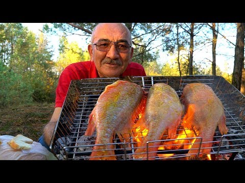 Видео: МОРСКОЙ ОКУНЬ НА УГЛЯХ