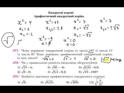 Видео: Арифметичний квадратний корінь