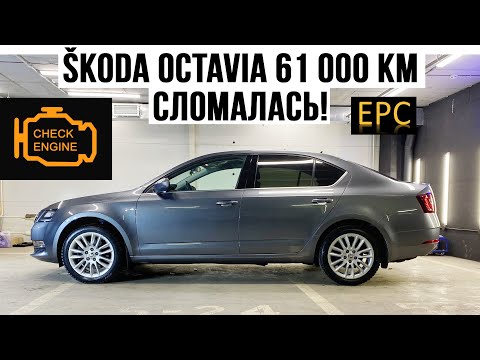 Видео: SKODA OCTAVIA A7FL, приехал: Сheck Engine и EPC, троит на холостых