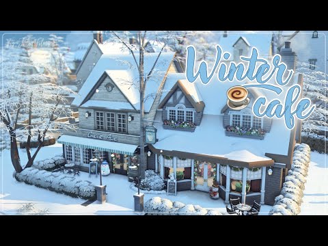 Видео: Зимнее кафе☕💙│Строительство│Winter Cafe│SpeedBuild│NO CC [The Sims 4]