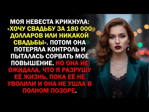 Видео: Моя невеста крикнула «Хочу свадьбу за 180 000 долларов или никакой свадьбы». Потом она потеряла...