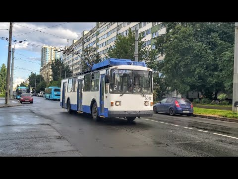 Видео: Троллейбус, маршрут №21 ВЗТМ-5284 б.5319 (09.08.2022) Санкт-Петербург