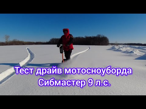 Видео: Тест драйв мотосноуборда Сибмастер с пассажиром в волокушах по пухляку.