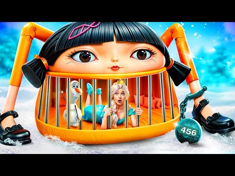 Видео: Как стать КУКЛОЙ из Игры в Кальмара в тюрьме? От Эльзы до популярной Squid Game Doll!