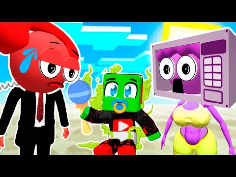 Видео: МЕНЯ ПРИЮТИЛИ в СЕМЬЮ СПРУНКОВ! Я СТАЛ РЕБЁНКОМ в МАЙНКРАФТ