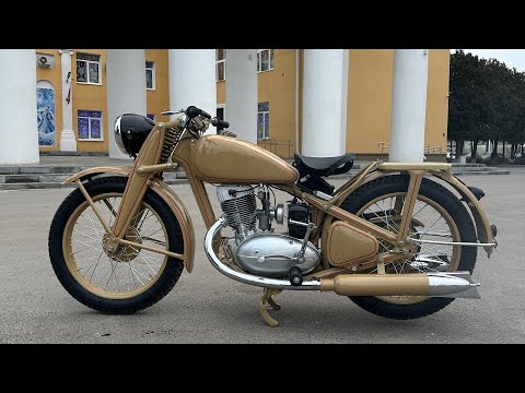 Видео: Мотоцикл Иж 350 1949 года - обзор после реставрации. Запуск, поездка. 