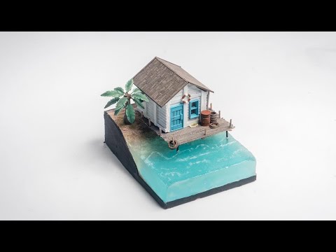 Видео: Сделать миниатюрный пляж? (Диорама)Создание реалистичных пейзажей с помощью 3D-принтера