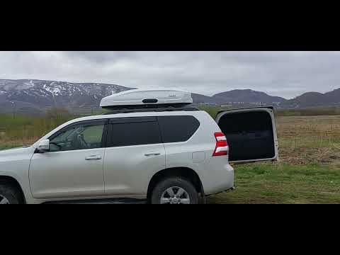 Видео: toyota land cruiser prado 150 2013 - 2017. Бокс на крышу LUX TAVR 175 белый глянцевый