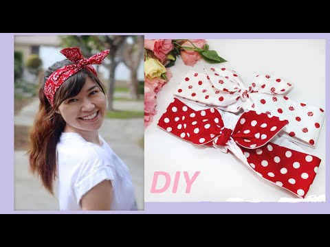 Видео: Повязка на голову Солоха. DIY. Как сшить из хлопка. Выкройка и мастер-класс [Mirina_hm]