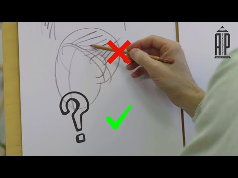 Видео: Как обычно рисуют ВОЛОСЫ и как правильно рисовать!? - Александр Рыжкин