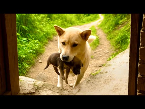Видео: Я был шокирован этой сценой! Собака-мама действительно принесла щенка к моей двери…🐕❤️🥰