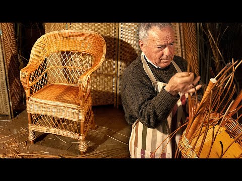 Видео: Плетеный стул ручной работы от мастера-корзинщика. Пошаговое мастерство