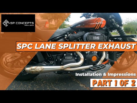 Видео: Установка выхлопной системы SP Concepts 2-в-1 Lane Splitter на Harley Davidson Street Bob 114
