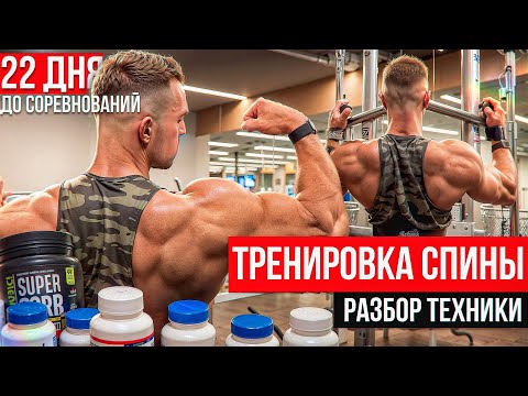 Видео: Титов Александр - Тренировка спины за 3 недели до соревнований