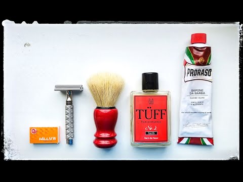 Видео: Бритьё! Timeless 0,68/Stork - Willys - Proraso - Omega 10108 - Tuff №2