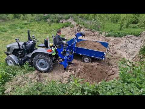 Видео: Навісний екскаватор Гриф ТМ Мінідігер з можливістю буксирувати причіп