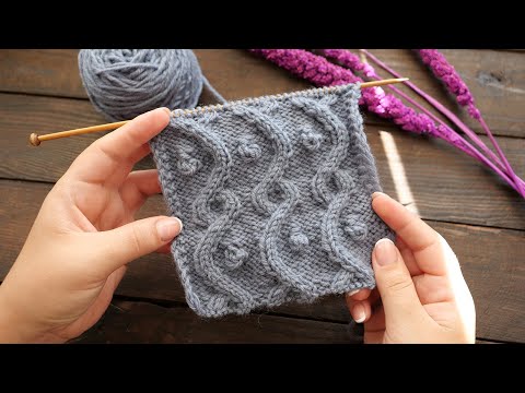 Видео: ღ Узор Аран – Завиток спицами ಊ Aran Curl knitting pattern ஐ